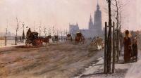 Giuseppe de Nittis - The Victoria Embankment, London